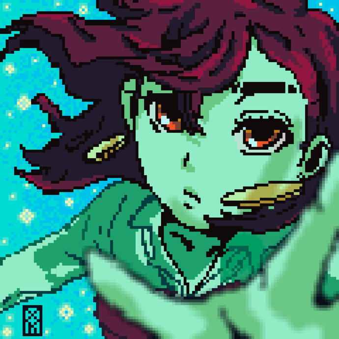 Pixel art Momo