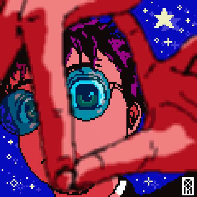 Pixel art Okarun