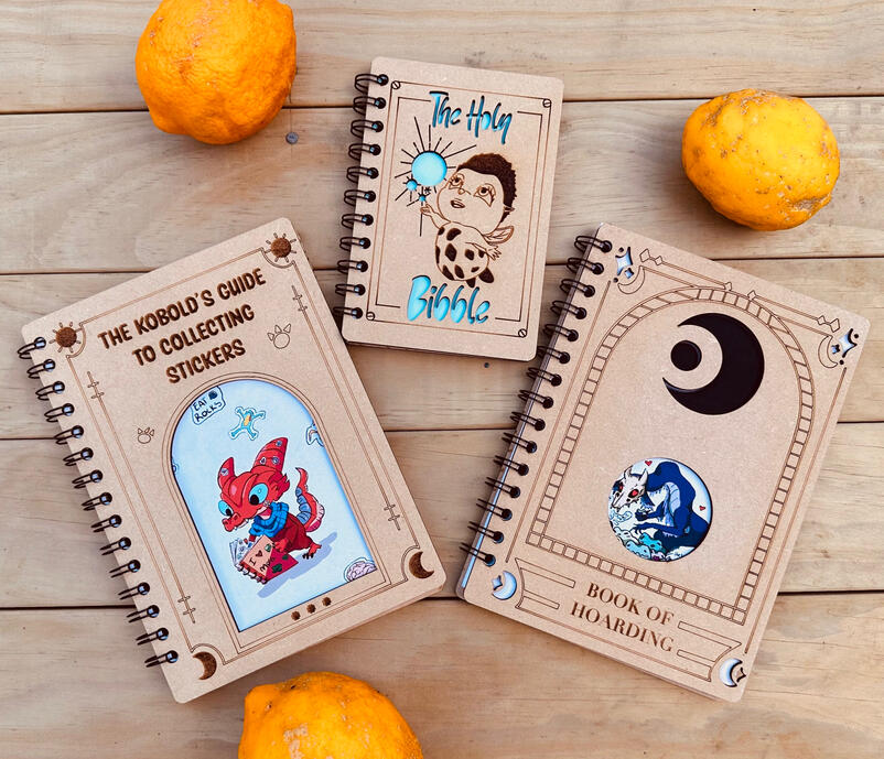 Lasercut &amp; Engraved A5 &amp; A6 Stickerbooks
