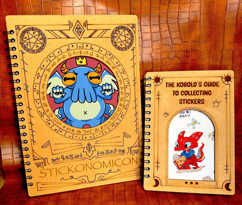 Laser Cut &amp; Engraved Original Character Stickerbooks A4 &amp; A5